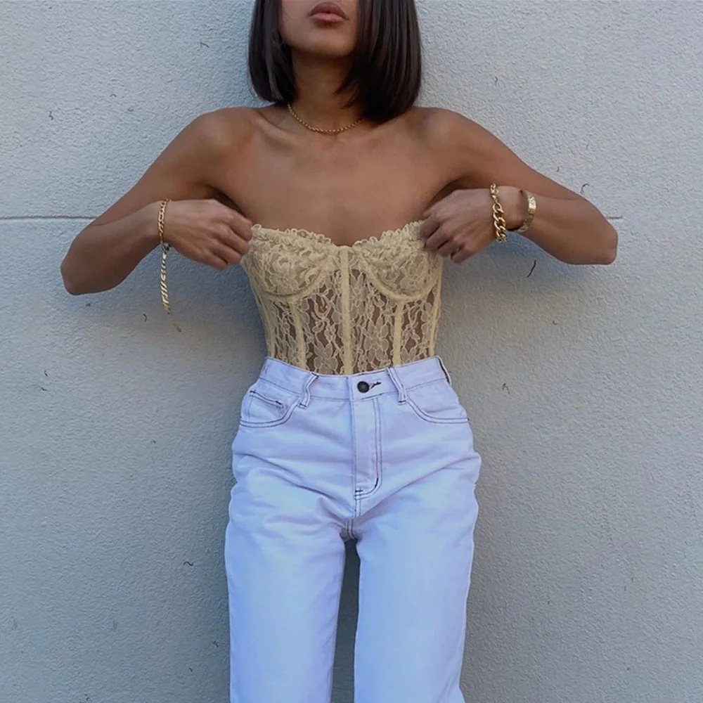 Lace Mesh Corset Top - Picture 10 of 15